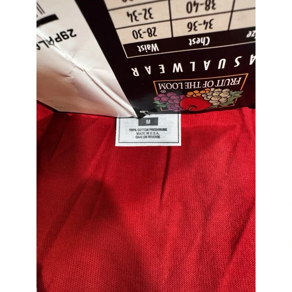 Vintage Fruit Of The Loom Blank Tank M Navy/Red Made In USA 90s NWT Lot Of 2